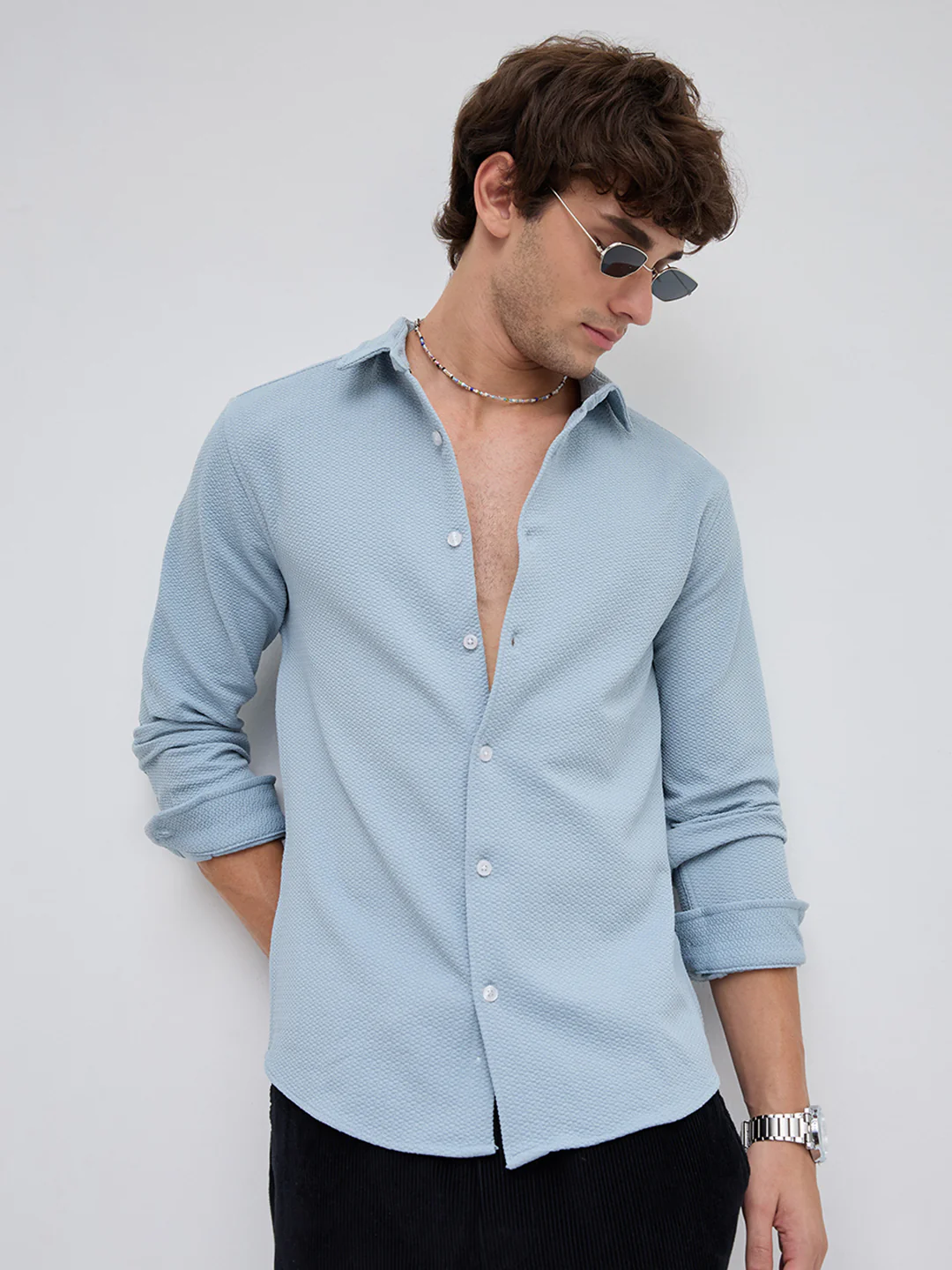 Arctic Blue Premium Horizon Weave Shirt - Image 2