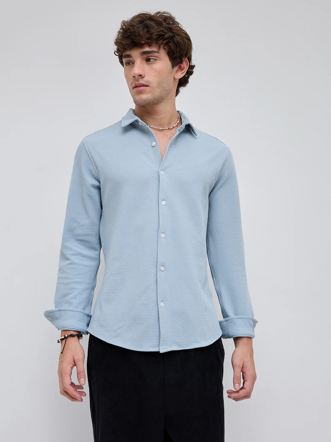 Arctic Blue Premium Horizon Weave Shirt - Image 5