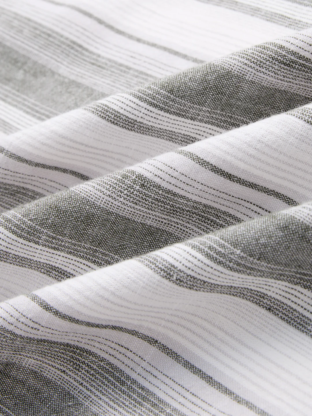 Ash Grey Shadow Striped Linen Blend Shirt - Image 3