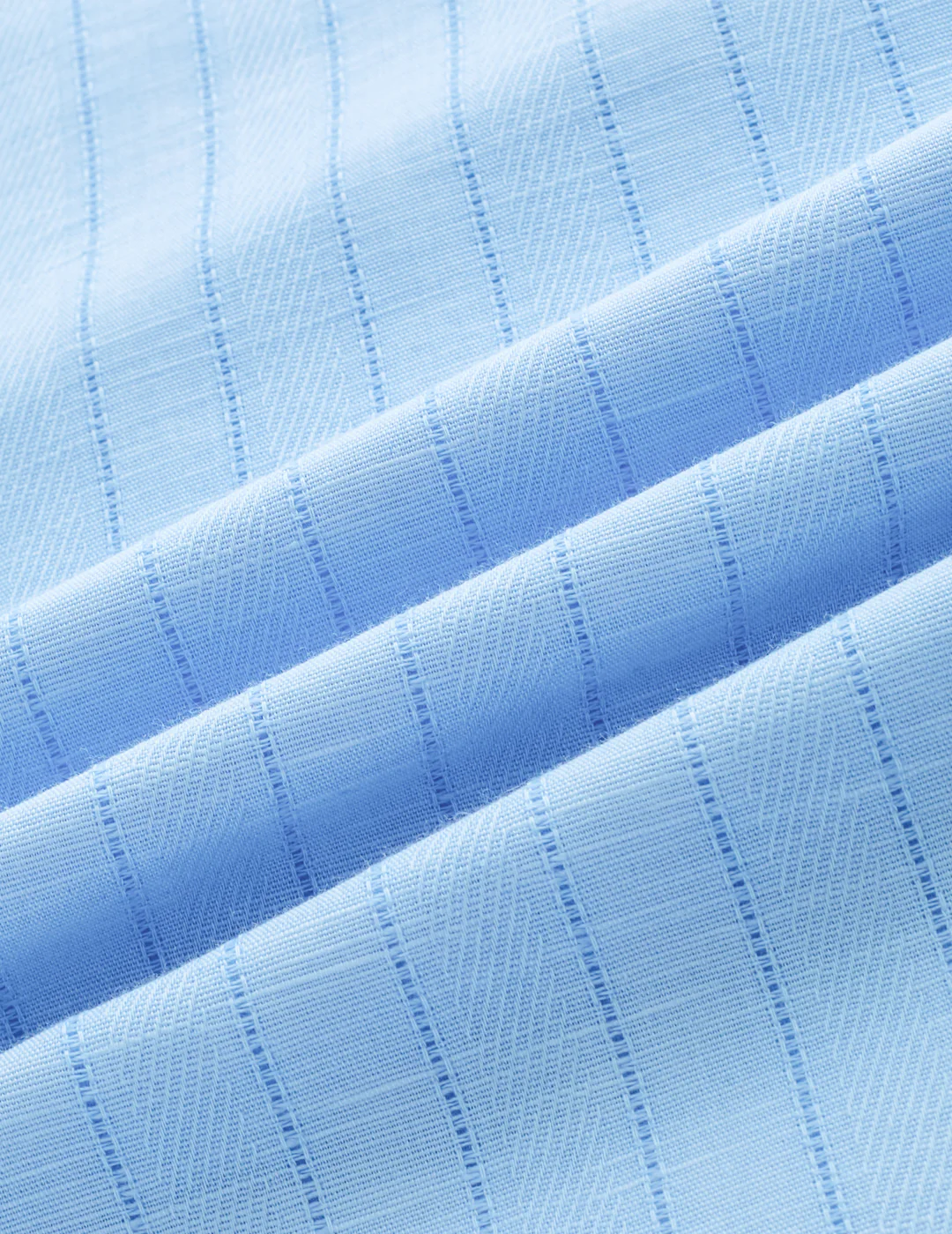Baby Blue Ladder Striped Subtle Textured Kurta - Image 3