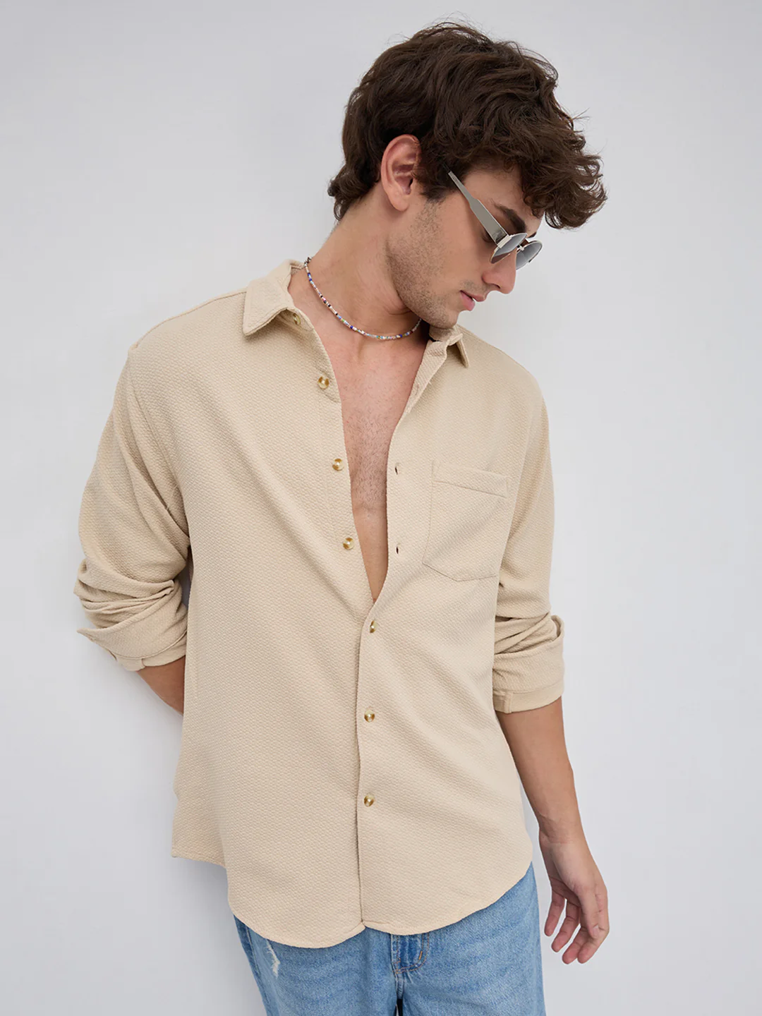 Beige Premium City Coastline Casual Shirt - Image 2