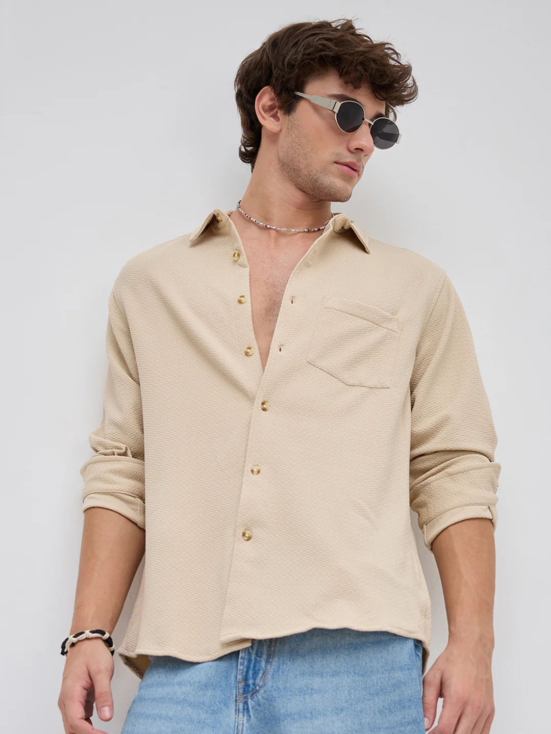 Beige Premium City Coastline Casual Shirt - Image 4