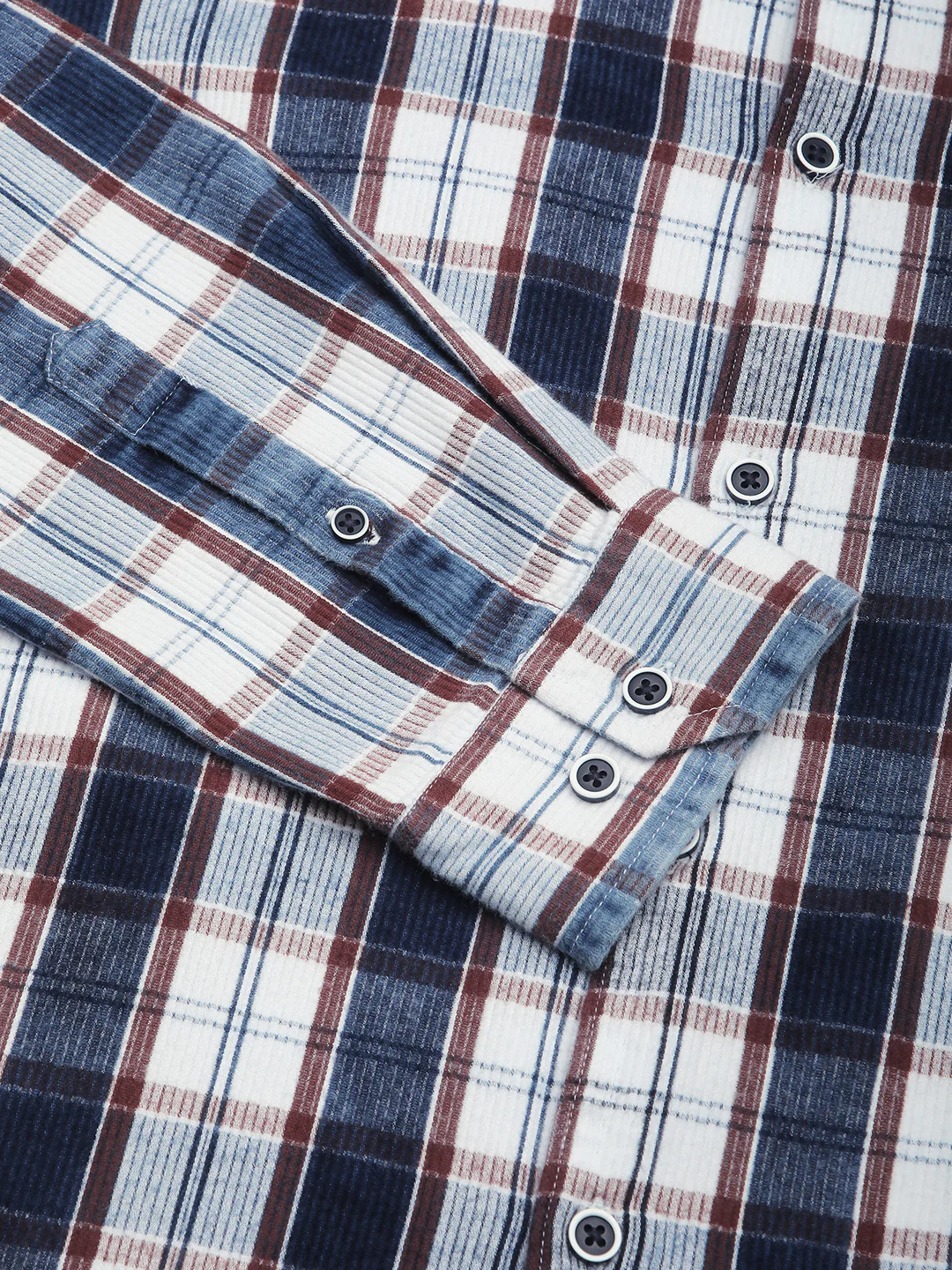 Denim Brown & Navy Plaid Checks Shirt - Image 9