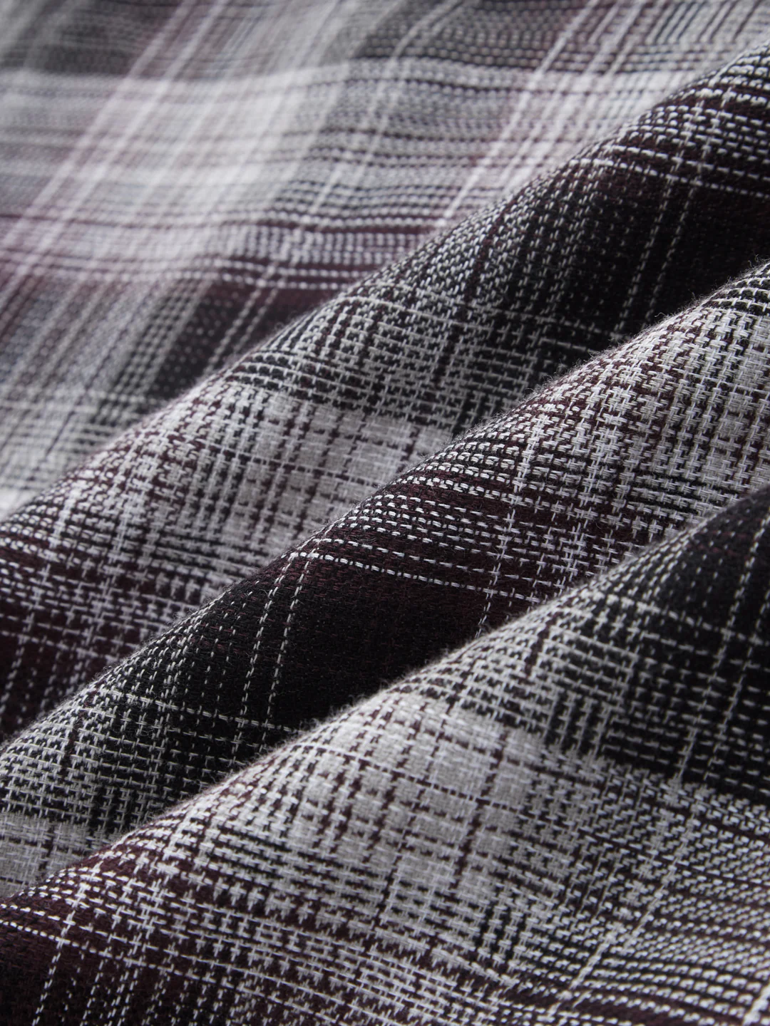 Classic Maroon & White Plaid Checks Shirt - Image 3