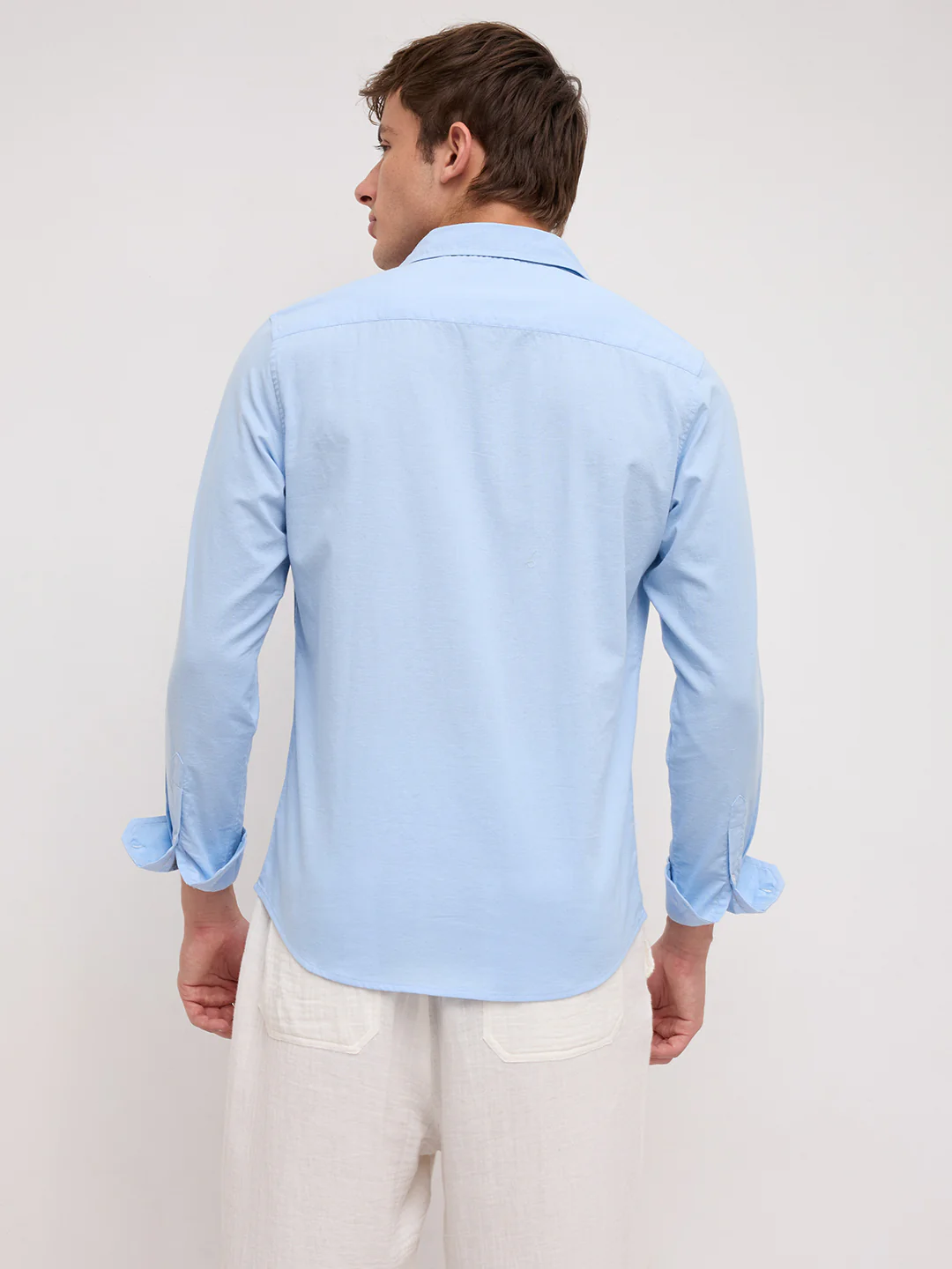 Cloudwave Blue Linen Blend Breezy Shirt - Image 6