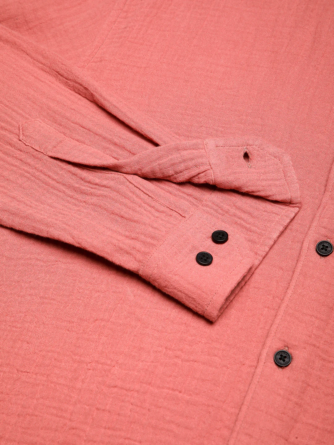 Coral Crinkled Double Cloth Shirt - Image 8