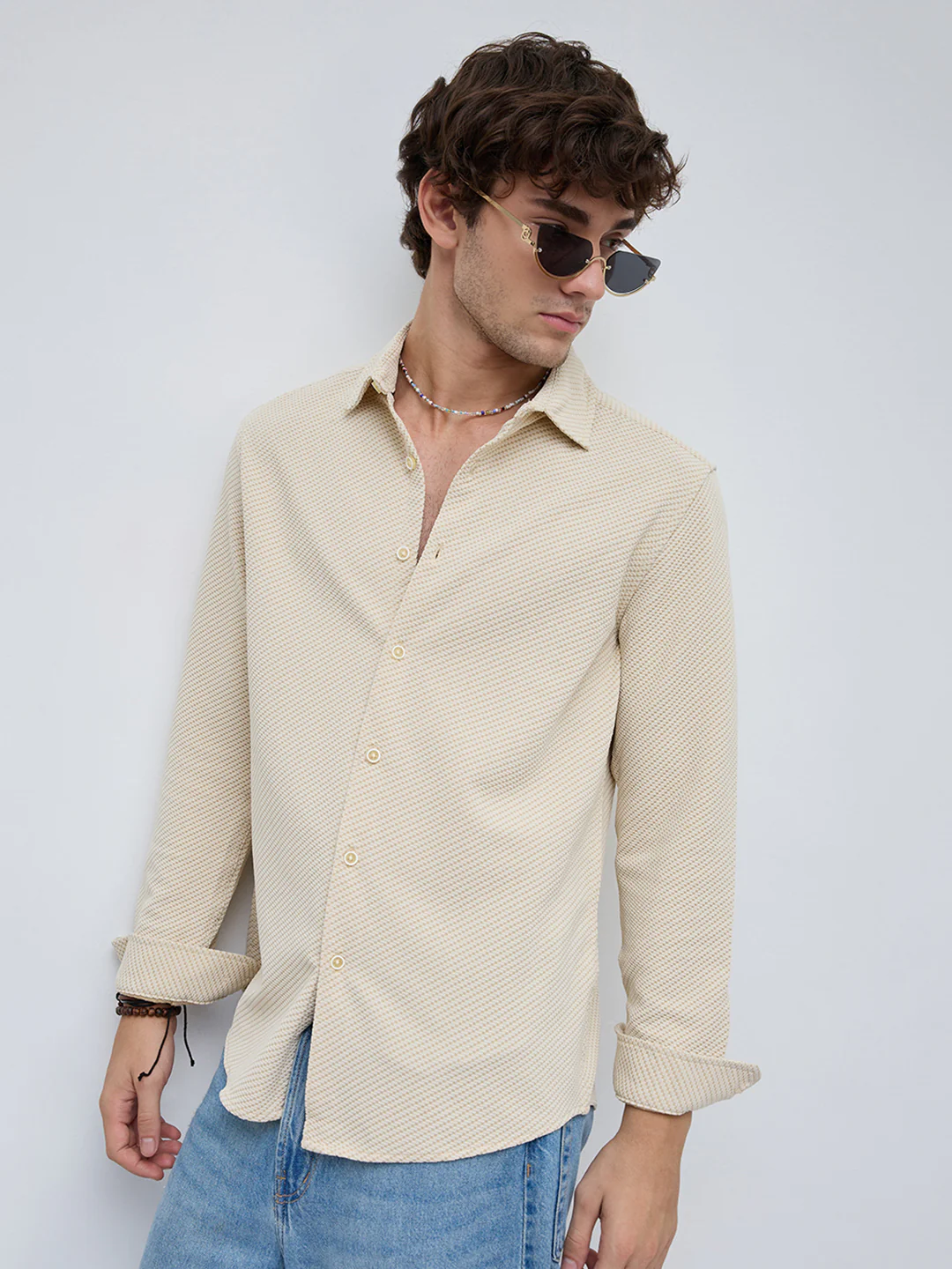 Cream Elite Artisan Linear Shirt - Image 6