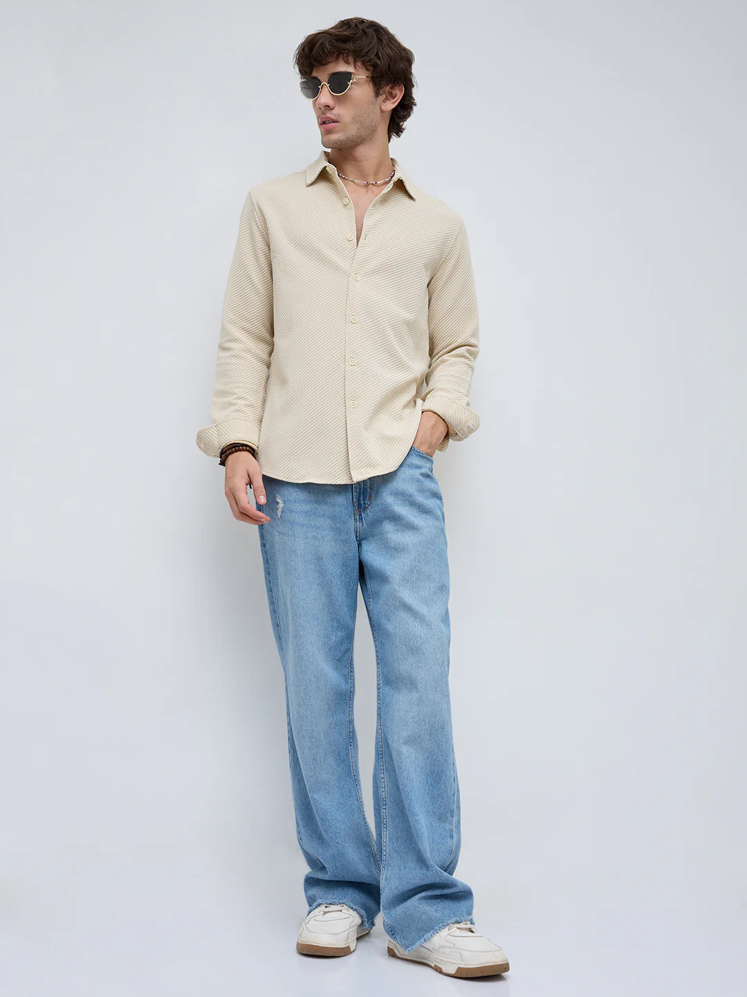 Cream Elite Artisan Linear Shirt - Image 8