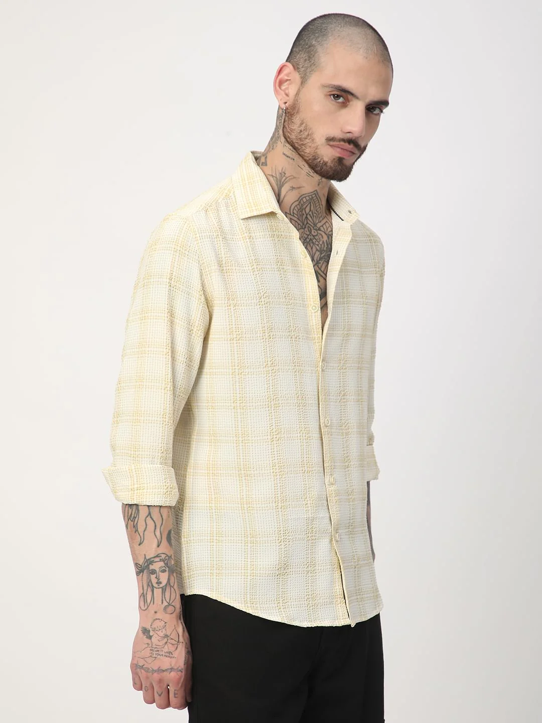 Dandelion Mini Plaid Checks Seersucker Shirt - Image 5