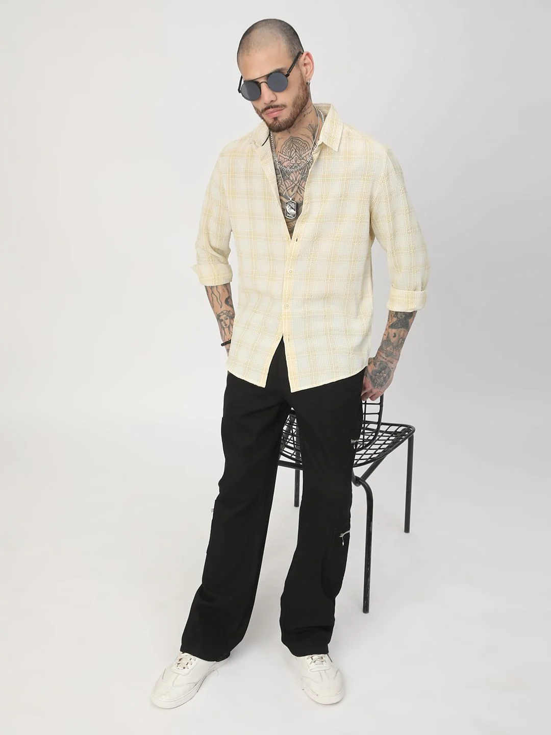 Dandelion Mini Plaid Checks Seersucker Shirt - Image 7