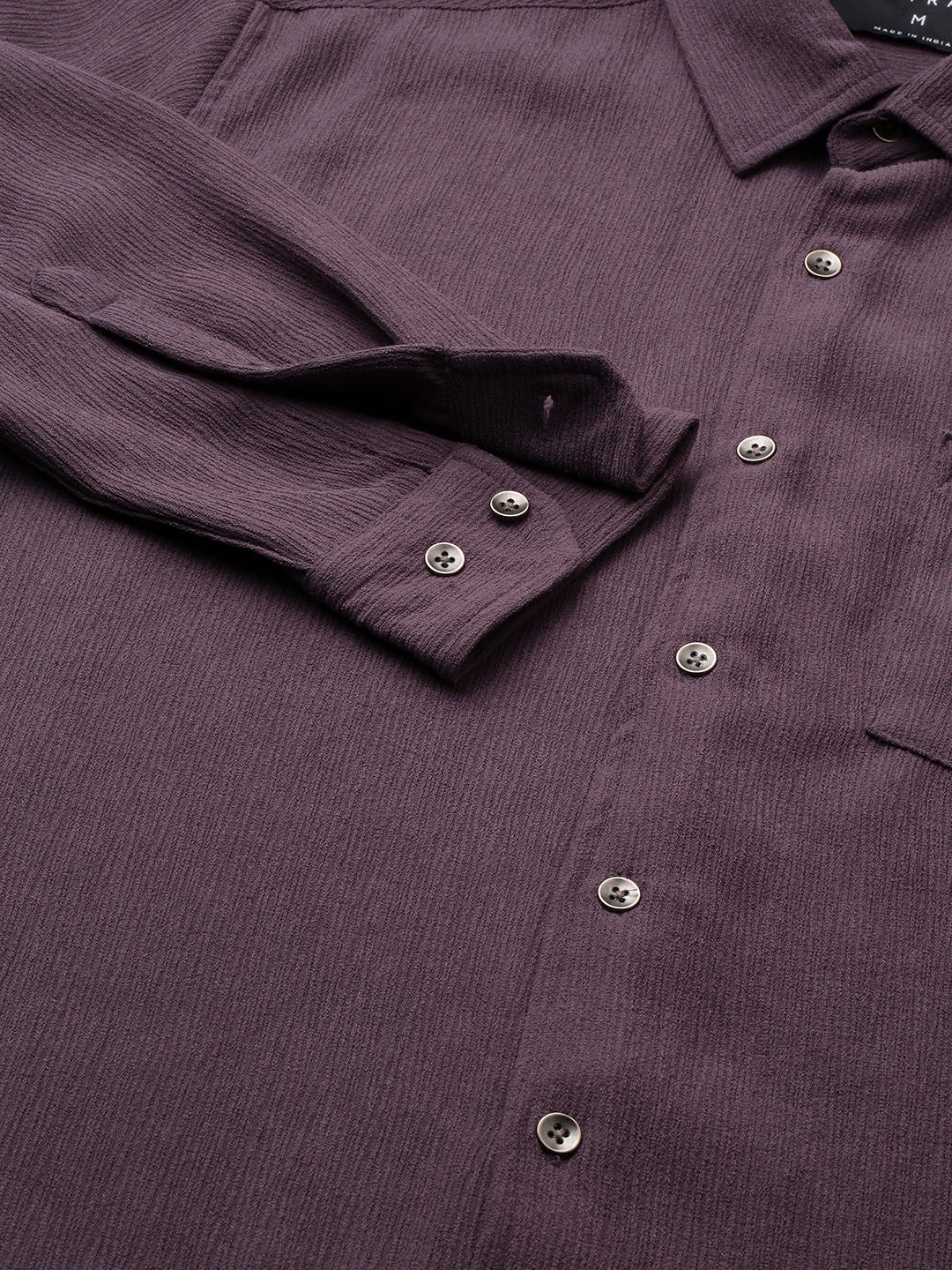 Debonair Purple Crepe Shirt - Image 3