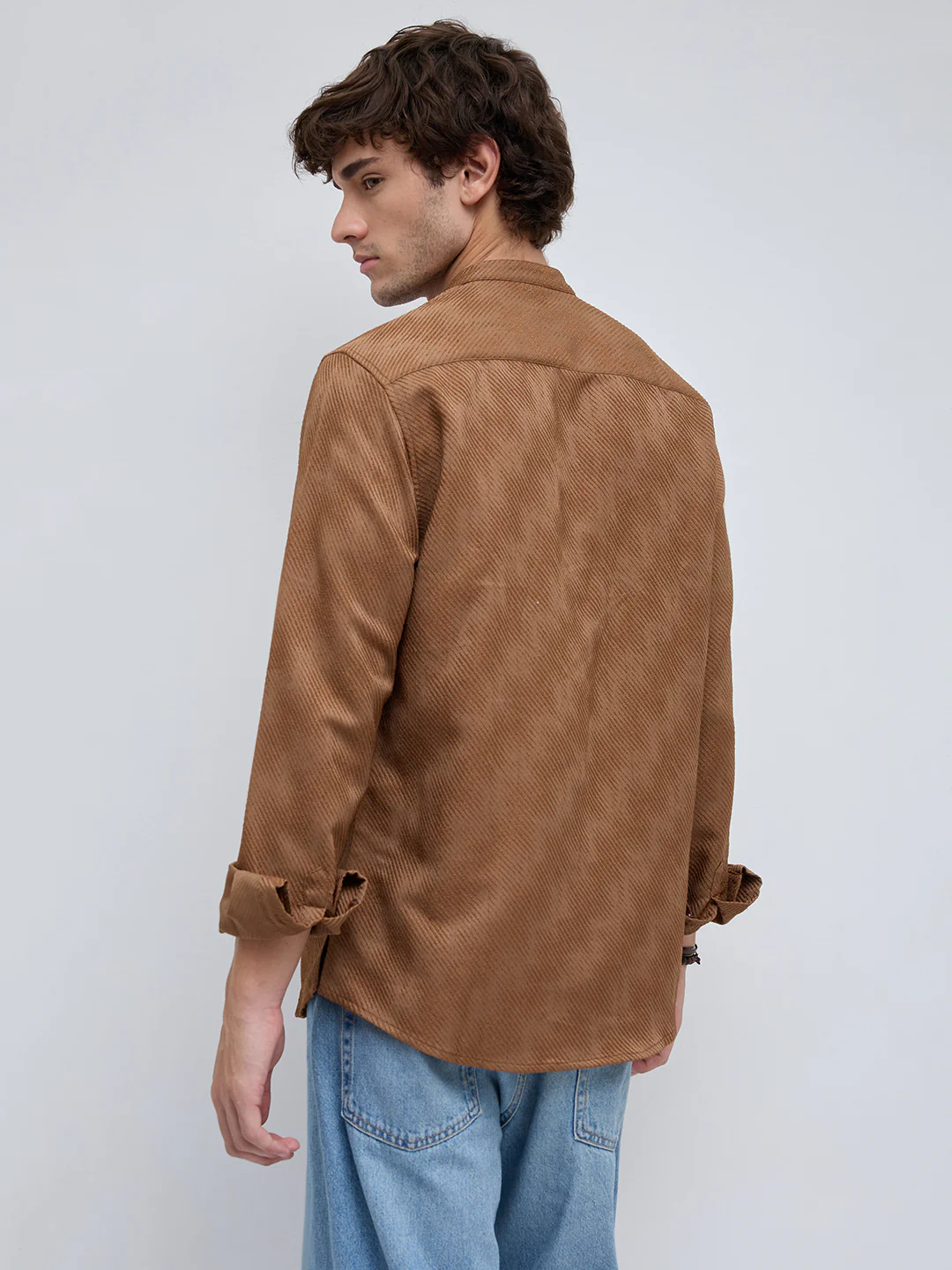 Desert Dune Diagonal Twill Textured Statement Kurta - Image 7