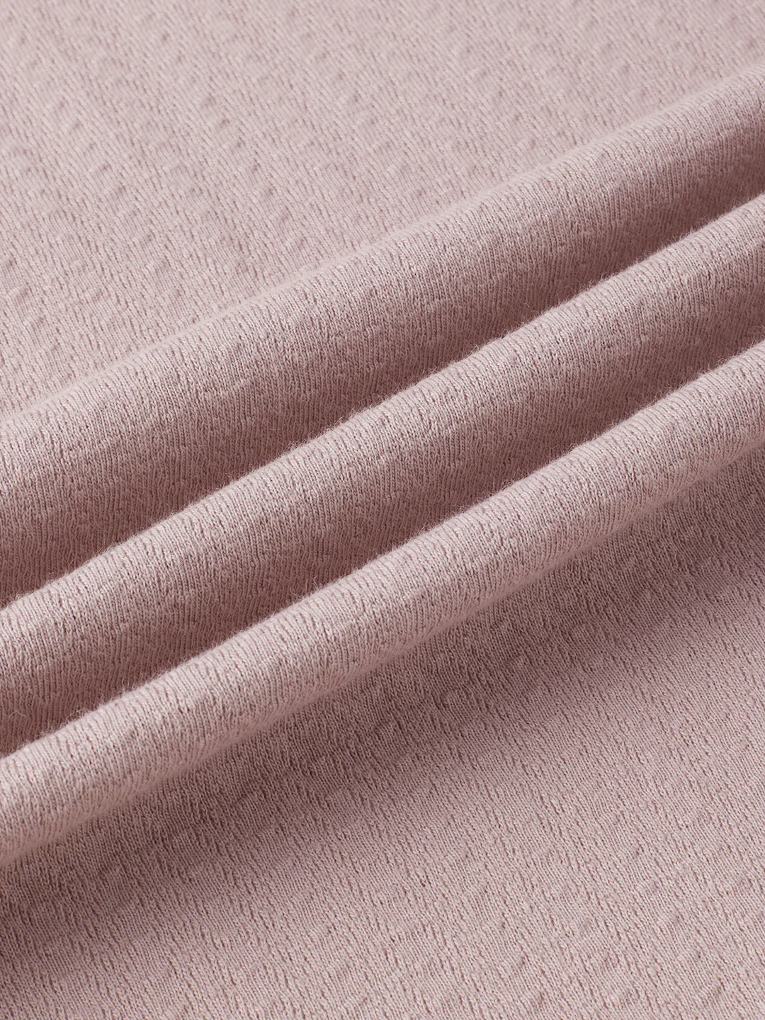 Dusty Rose Pink Textured Knit Shirt - Image 10