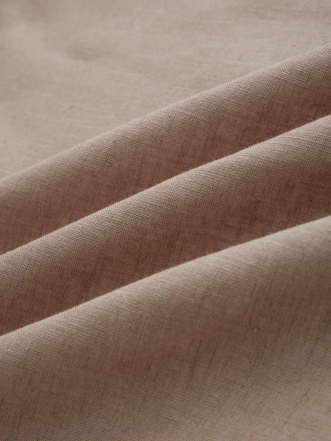 Elegant Pastel Brown Linen Blend Shirt - Image 3