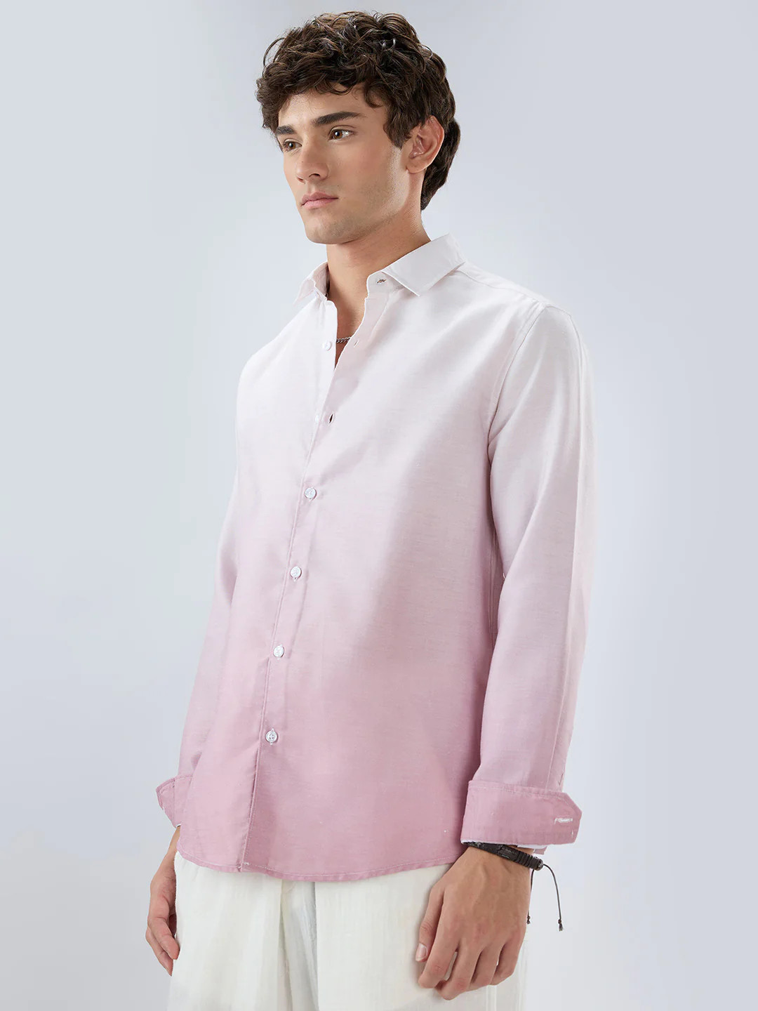 Elegant Pink Ombre Shirt - Image 6