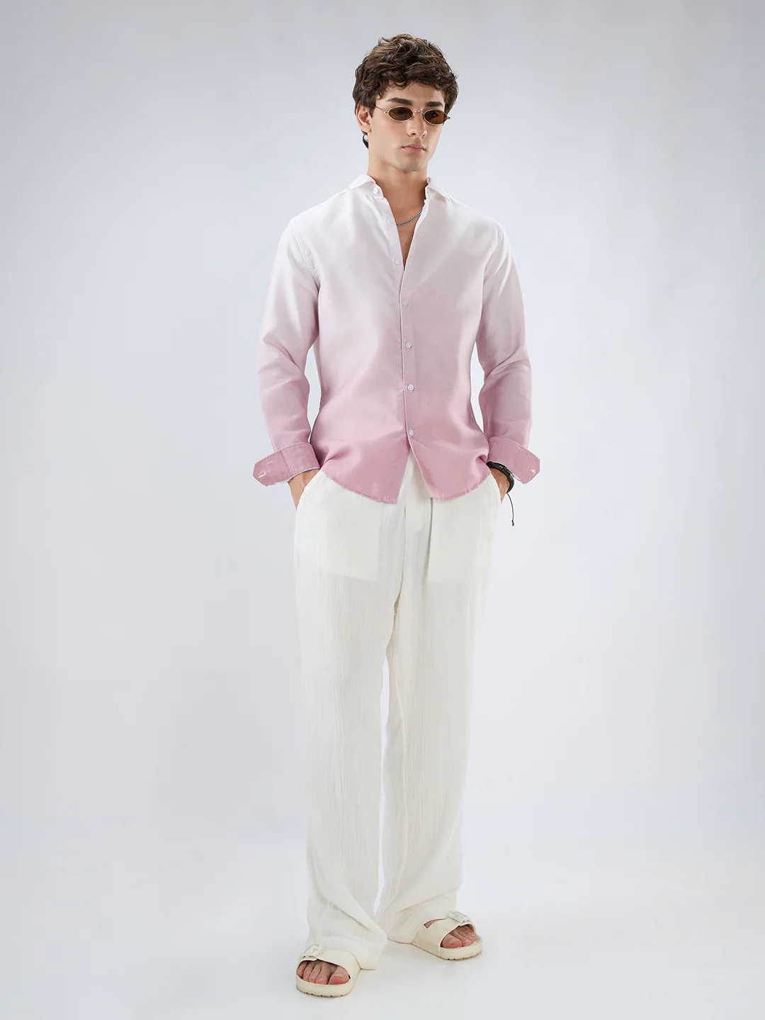 Elegant Pink Ombre Shirt - Image 8
