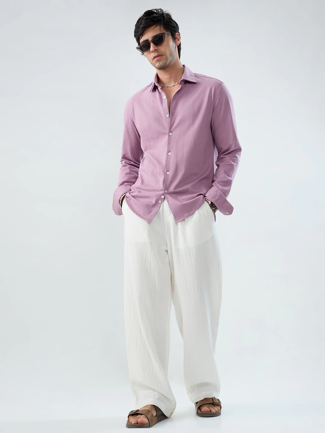 Elegant Turkish Rose Pink Knitted Shirt - Image 7