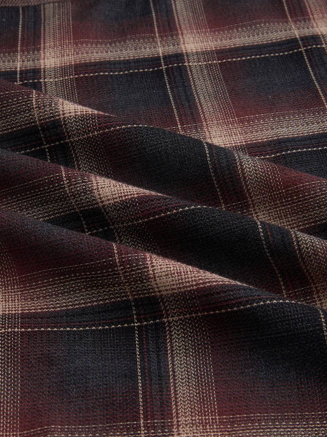 Espresso Ombre Checks Boxy Fit Crop Shirt - Image 3