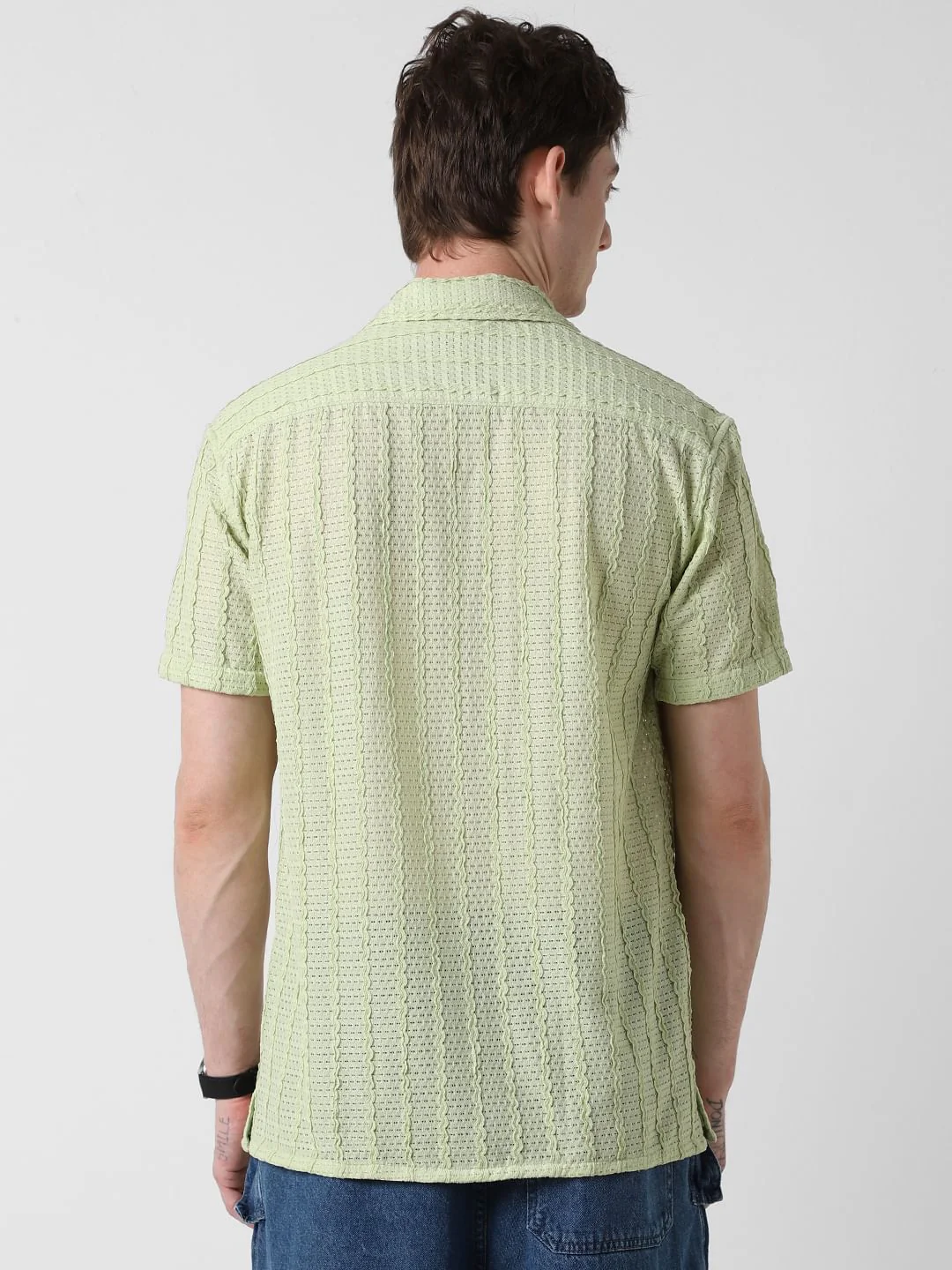 Exquisite AeroMesh Sage Green Oversized Shirt - Image 6