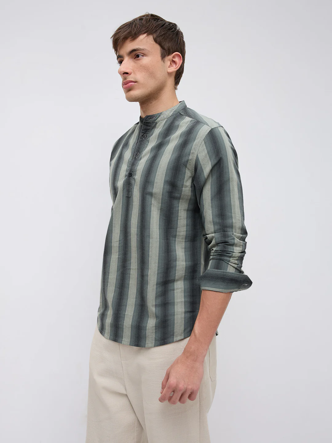 Forest Rhythm Multi Stripes Kurta - Image 6