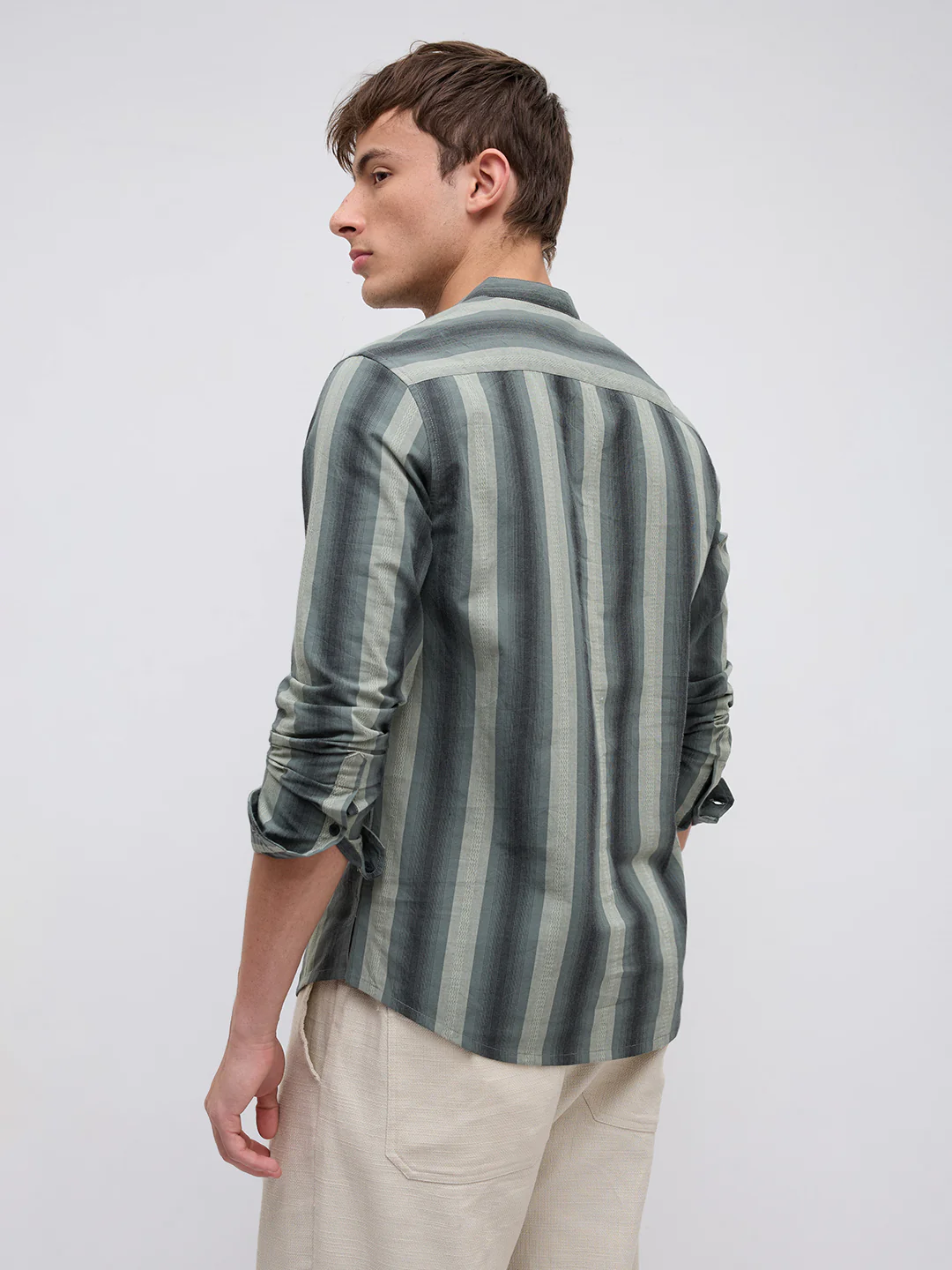 Forest Rhythm Multi Stripes Kurta - Image 7