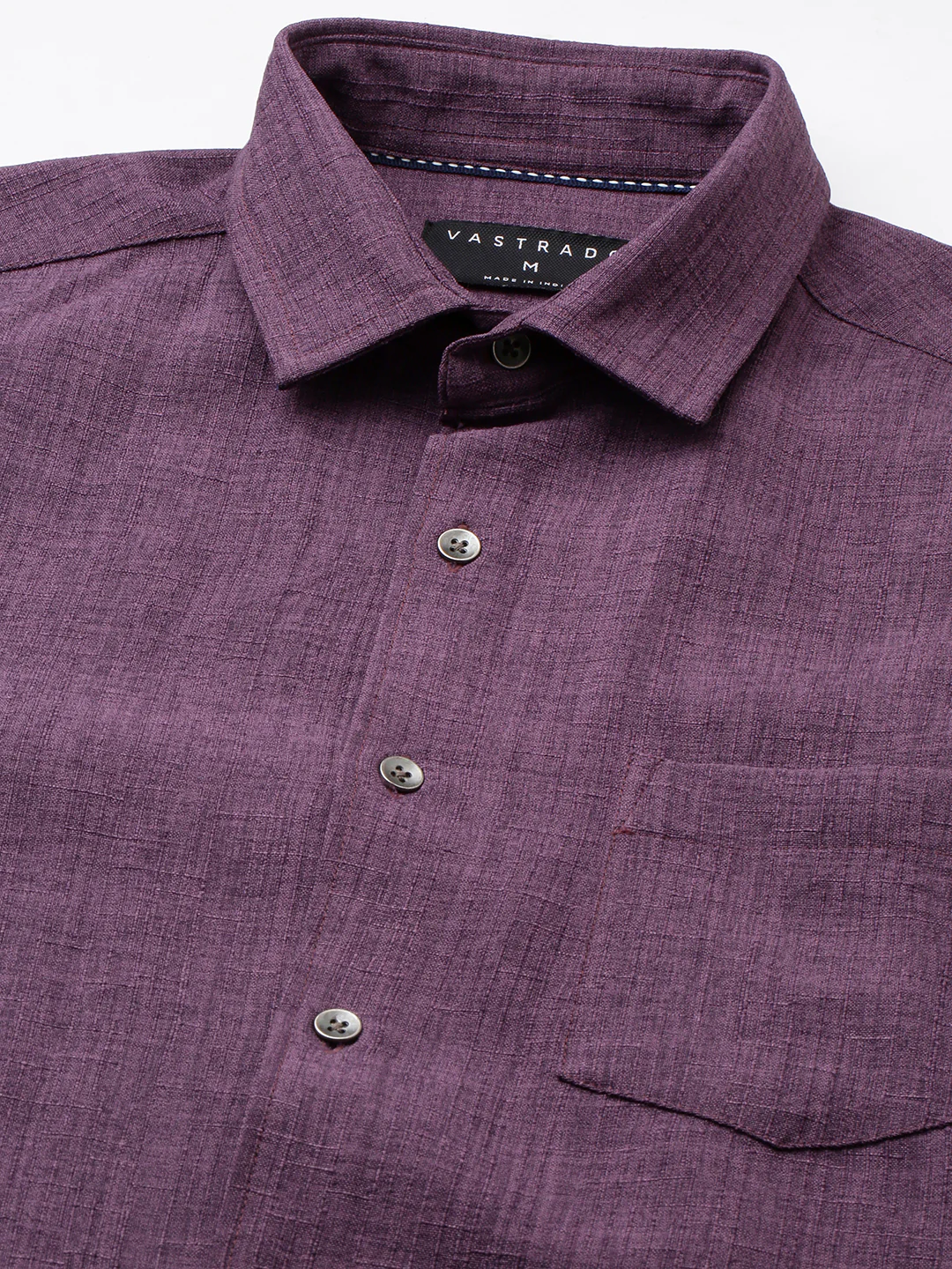 Grape Purple Slub Textured Shirt - Image 9