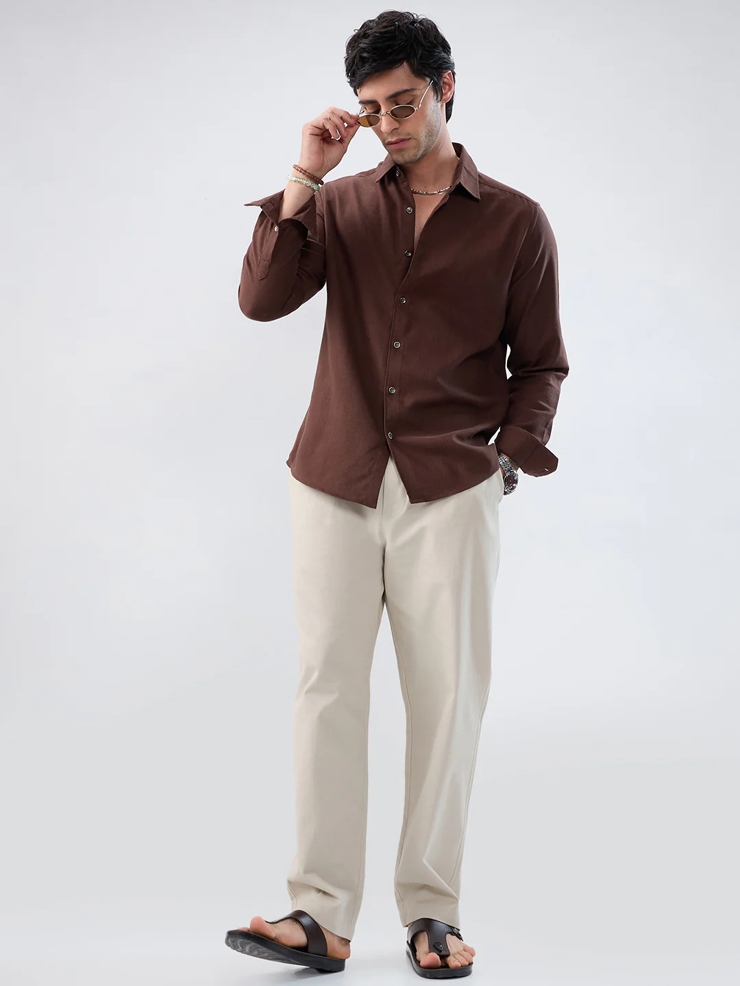 Hickory Brown Subtle Textured Everyday Shirt - Image 8