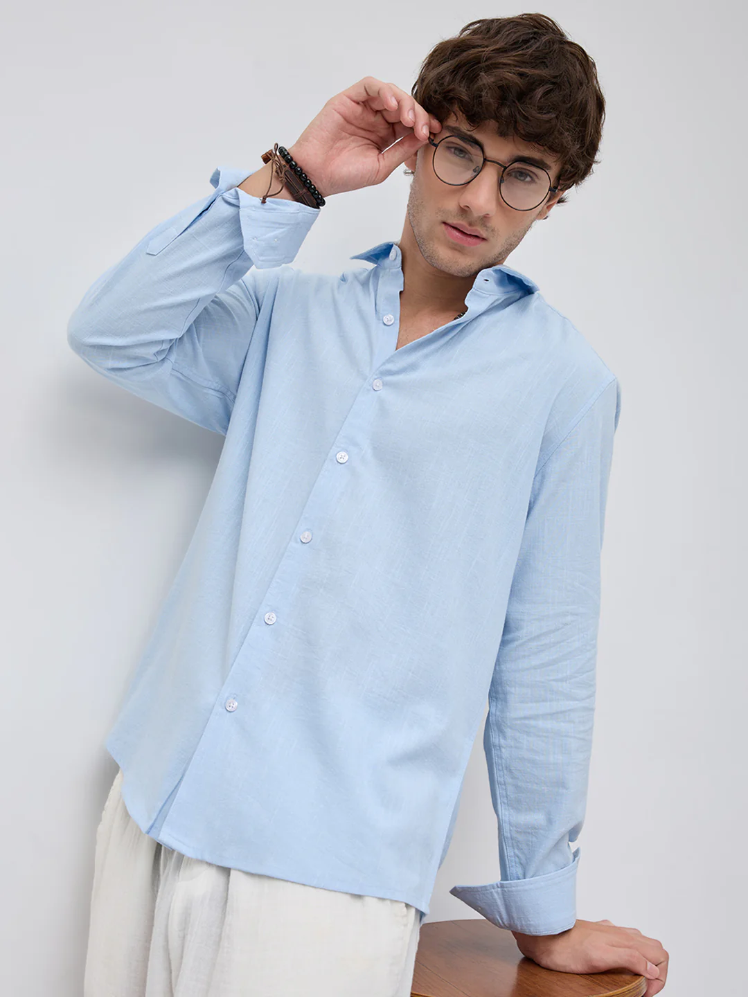 Ice Mist Fine Weave Textured Shirt - Image 2