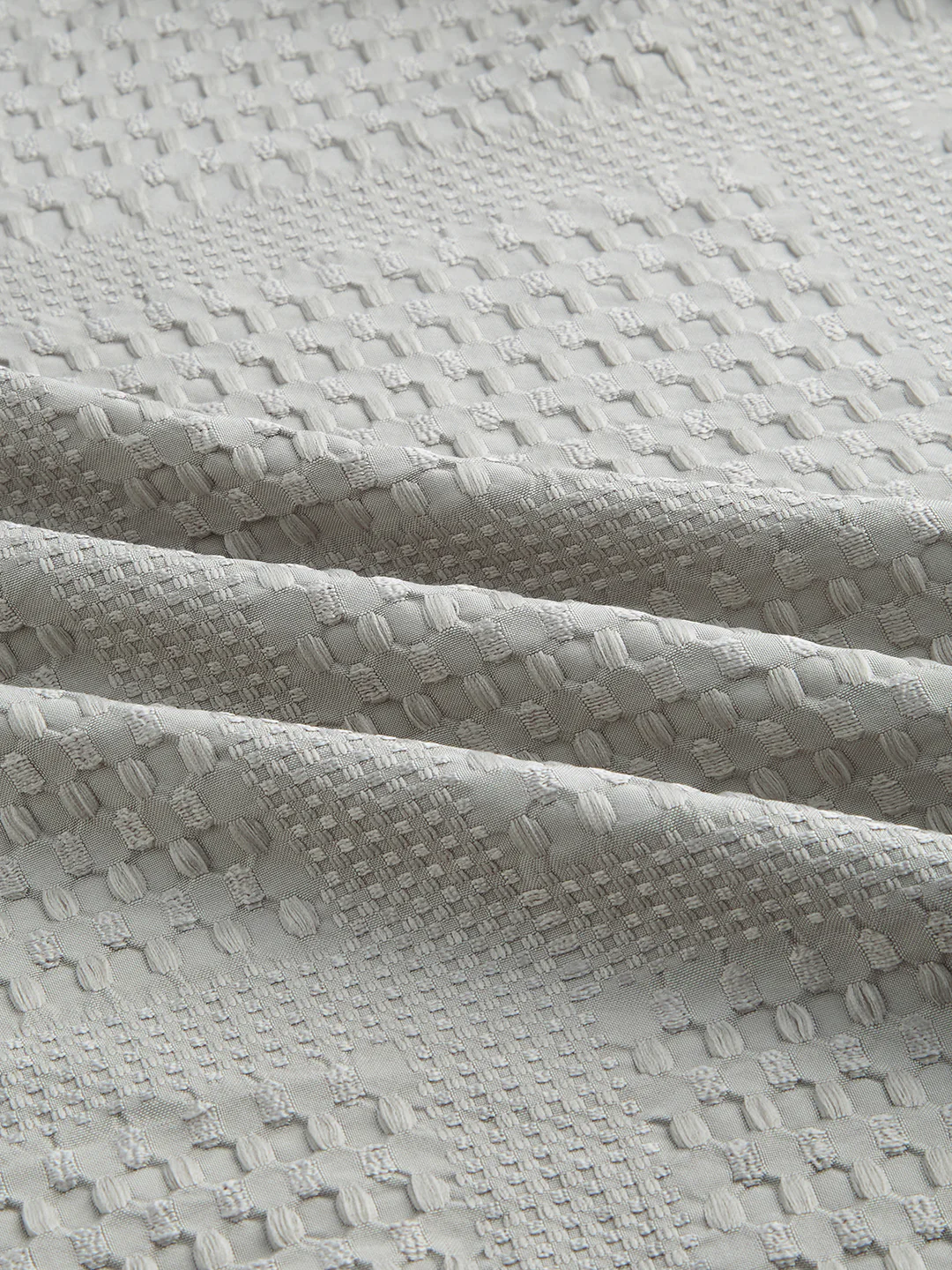 Intricate Grey Raised Motif Textured Shirt - Image 3