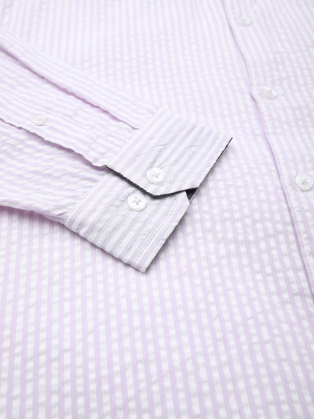 Lavender Striped Seersucker Shirt - Image 3