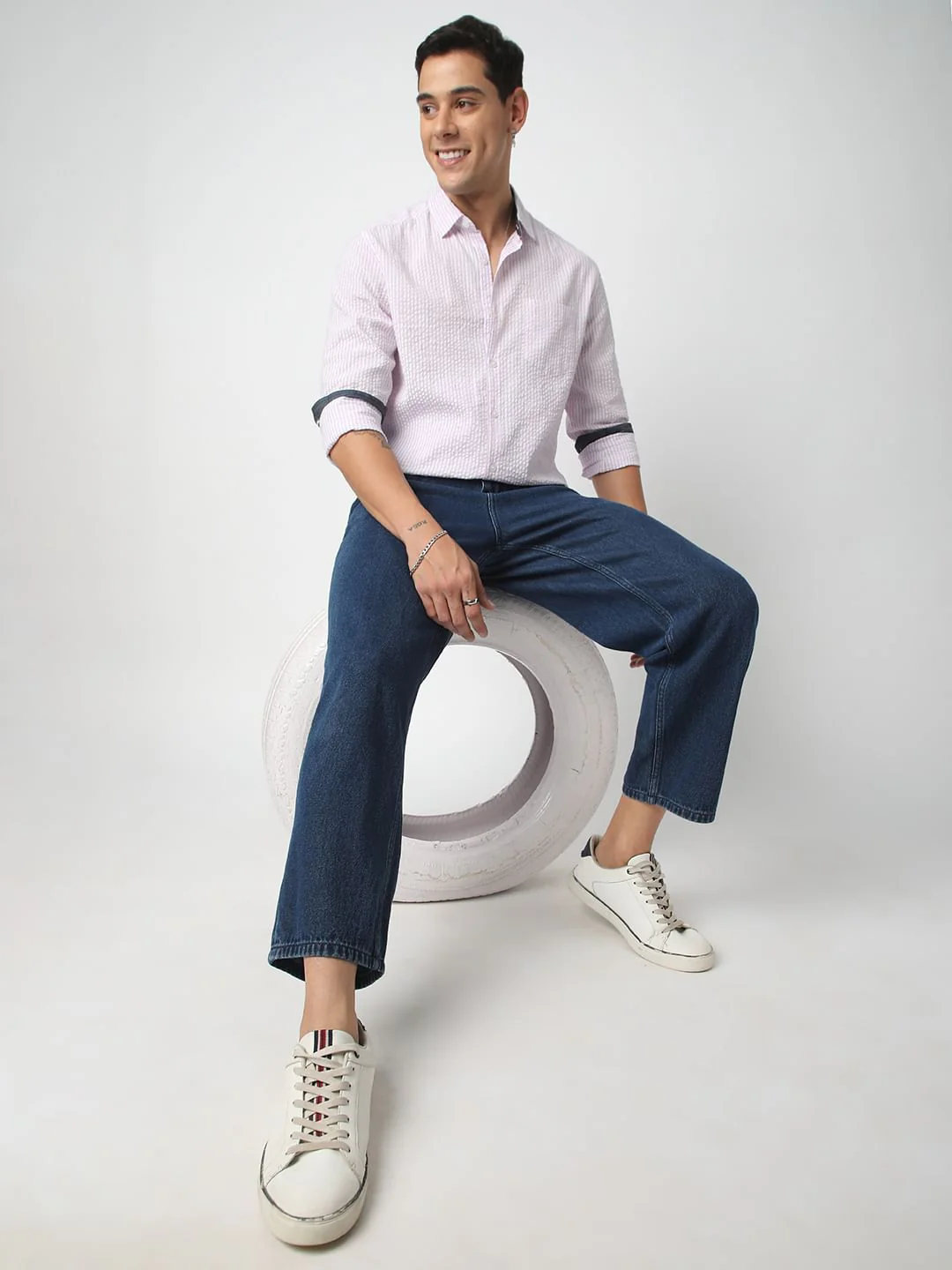 Lavender Striped Seersucker Shirt - Image 7