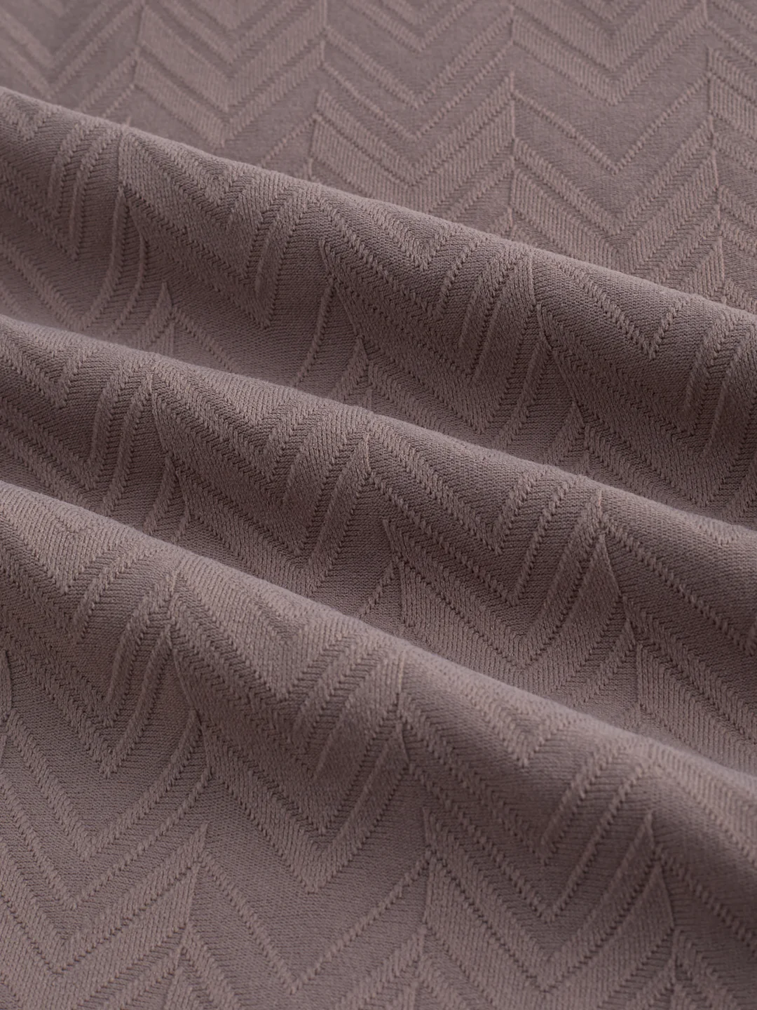 Liver Brown Chevron Contrast Polo Neck T-shirt - Image 3