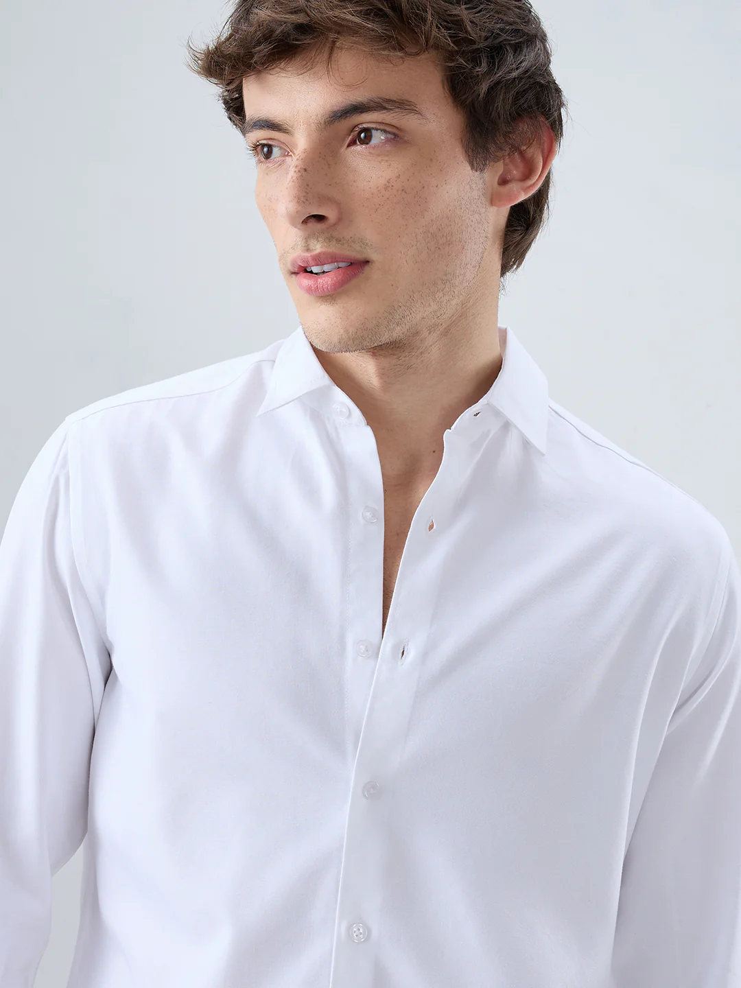 Luxe Snow White Oxford Shirt - Image 3