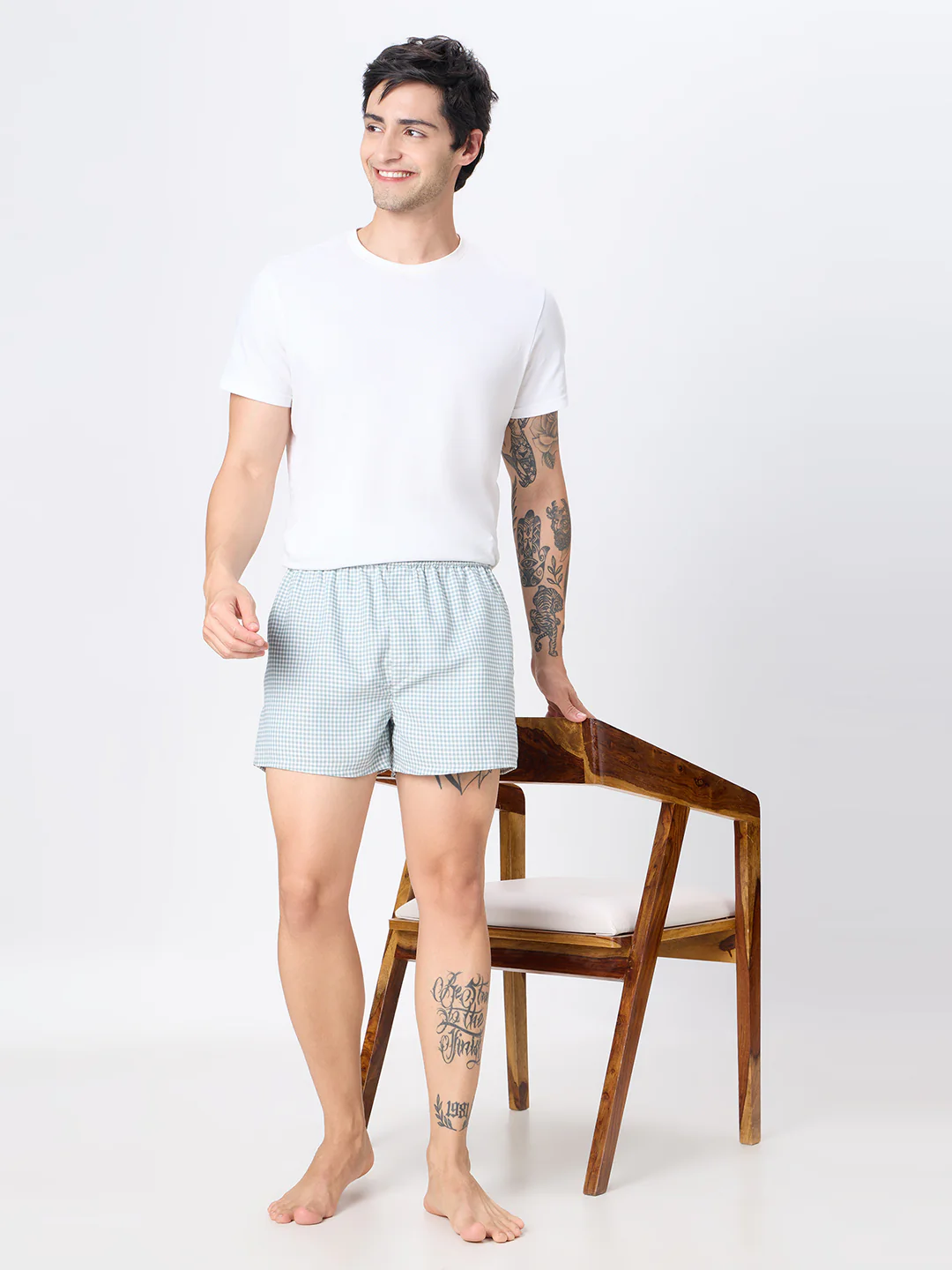 Maroon & Green Checked Boxers - Image 9