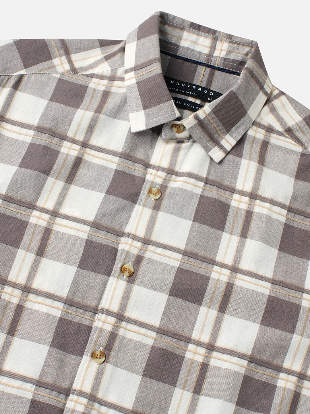Mocha Brown Plaid Checks Shirt - Image 3