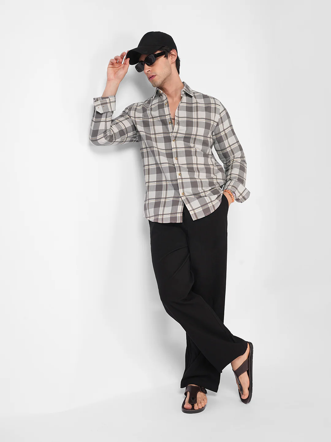 Mocha Brown Plaid Checks Shirt - Image 7