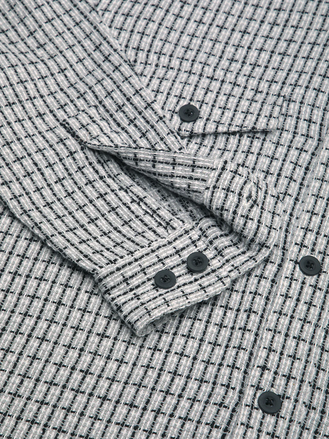 Monochrome Checkmate Woven Twin Pocket Shirt - Image 8