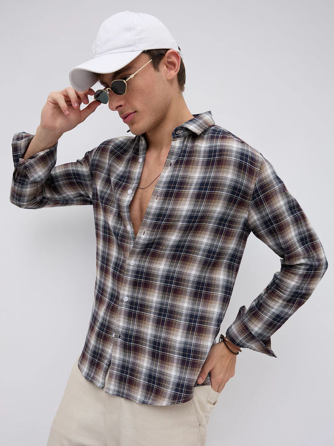 Multicolor Tartan Pop Shirt - Image 4