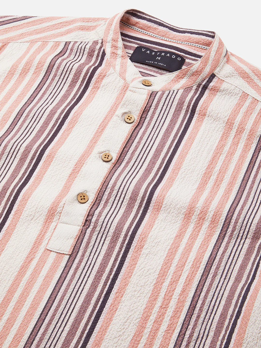 Multicolour Crinkled Striped Kurta - Image 3