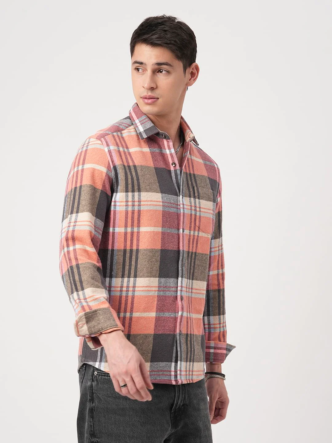 Multicolour Tartanique Checked Flannel Shirt - Image 6