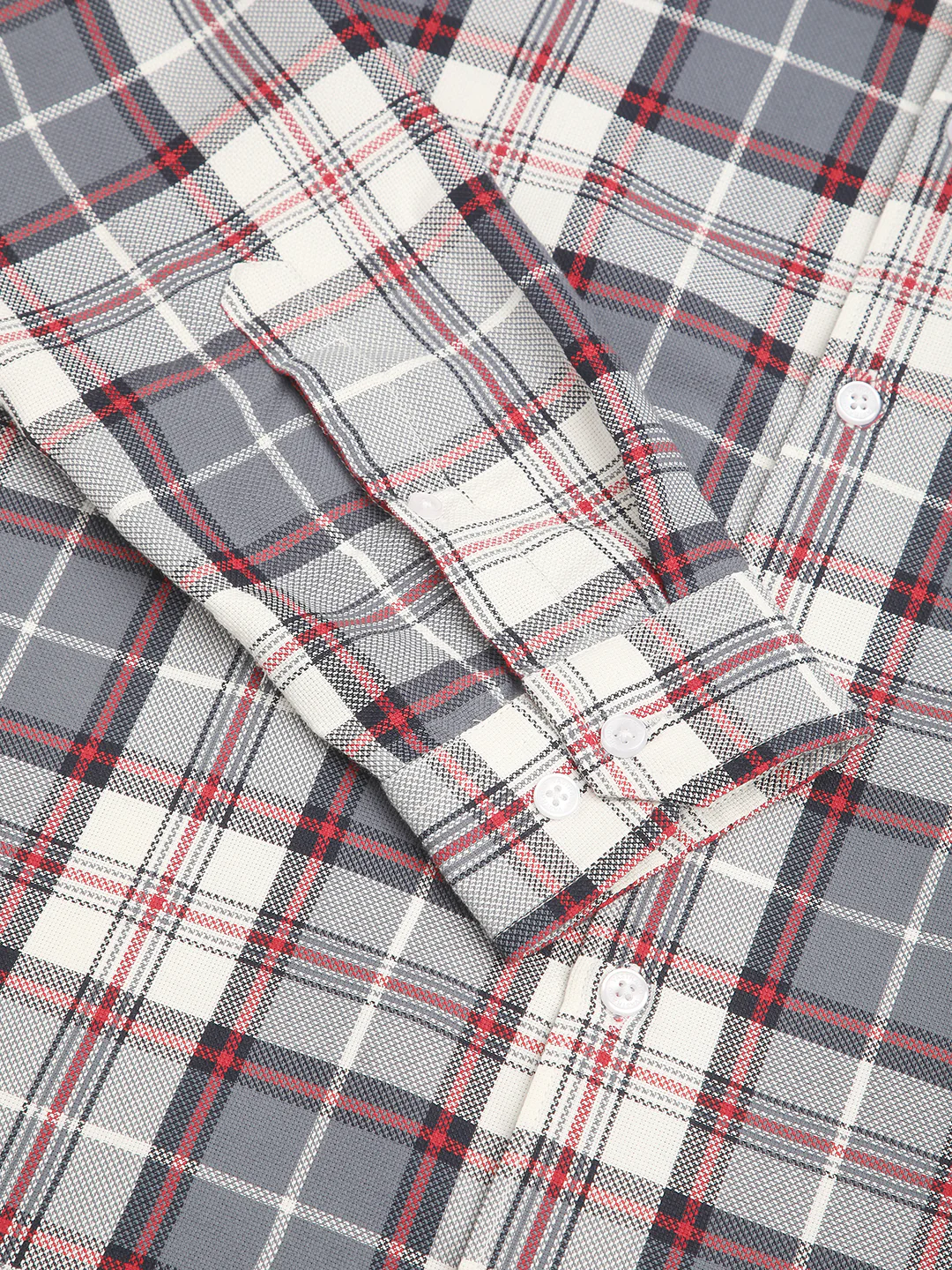 Opulent Tartanique Grey Checkered Shirt - Image 9
