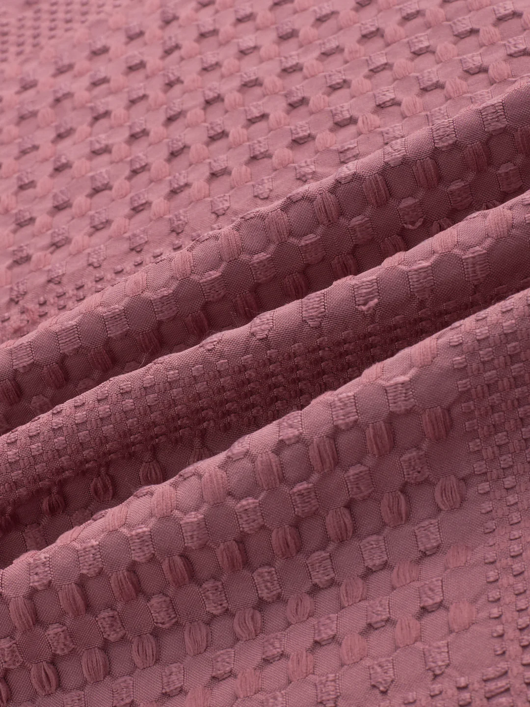Ornate Turkish Rose Pink Raised Motif Textured Shirt - Image 3