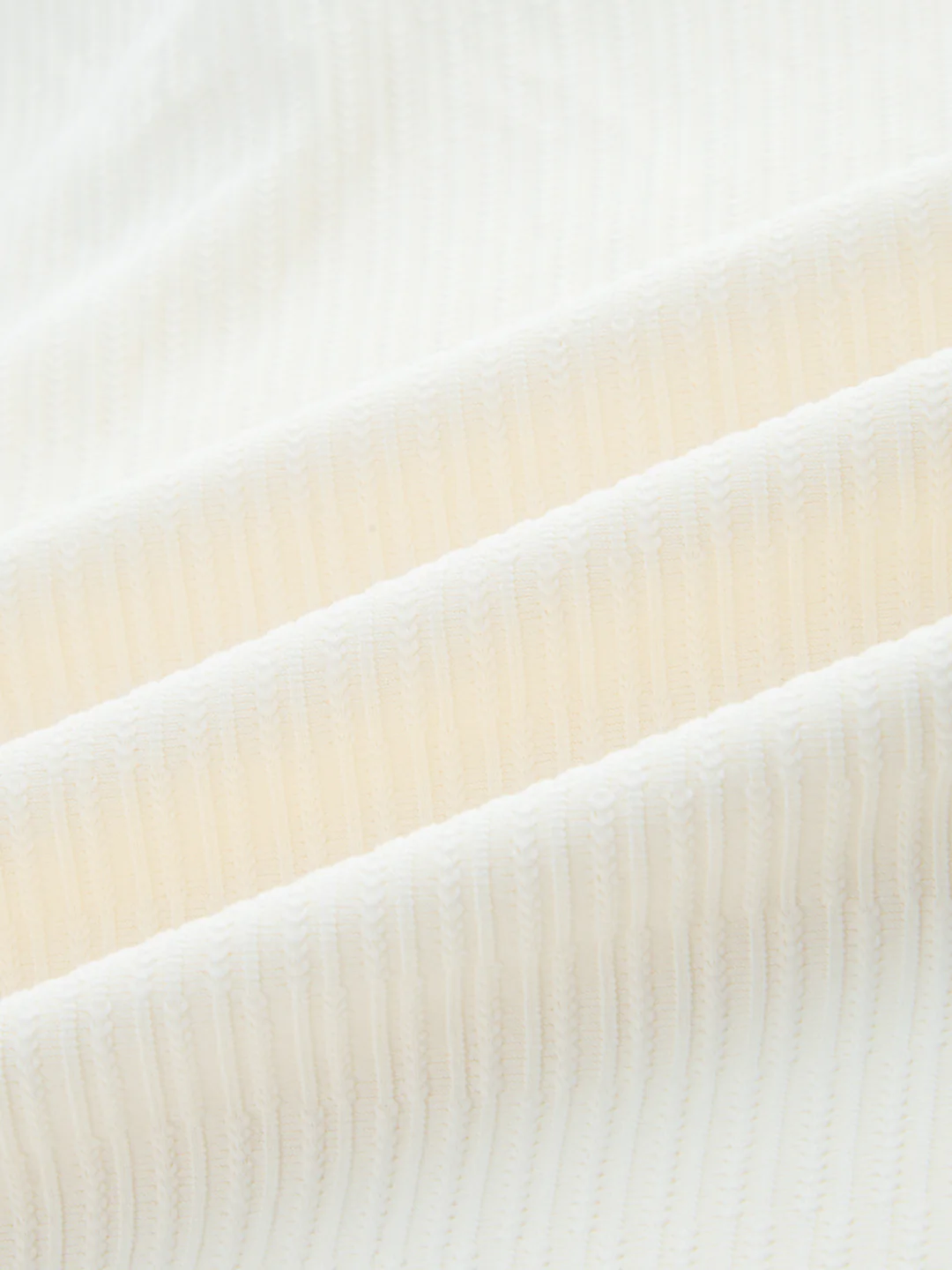 Pastel Cream Precision Rib Striped Oversized Polo Knitted Shirt - Image 3