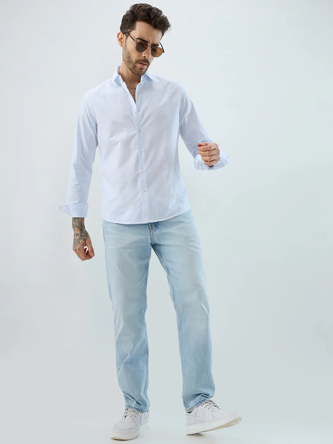 Pearl Weave Classic White Seersucker Shirt - Image 8