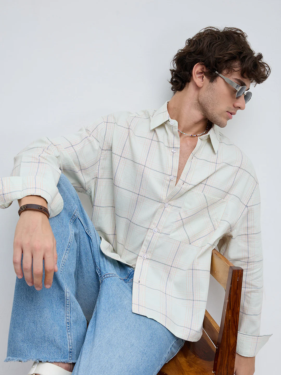 Pista Pop Tartan Boxy Fit Crop Shirt