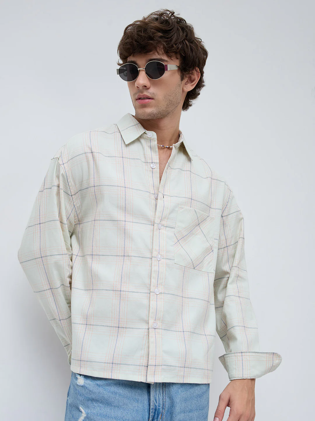 Pista Pop Tartan Boxy Fit Crop Shirt - Image 2