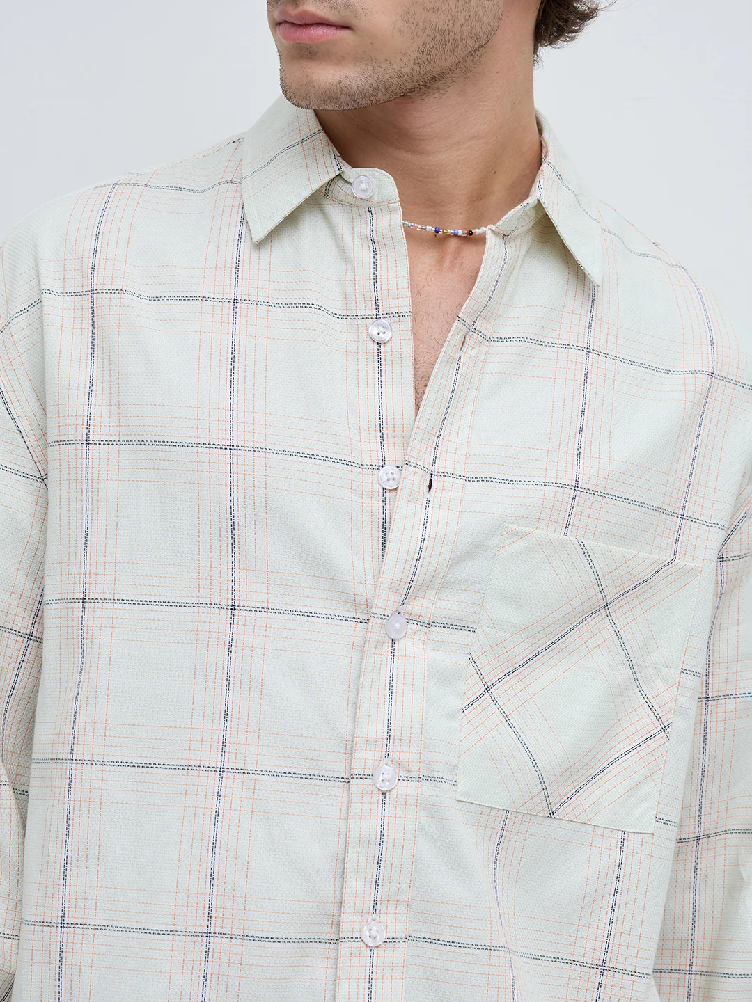 Pista Pop Tartan Boxy Fit Crop Shirt - Image 3
