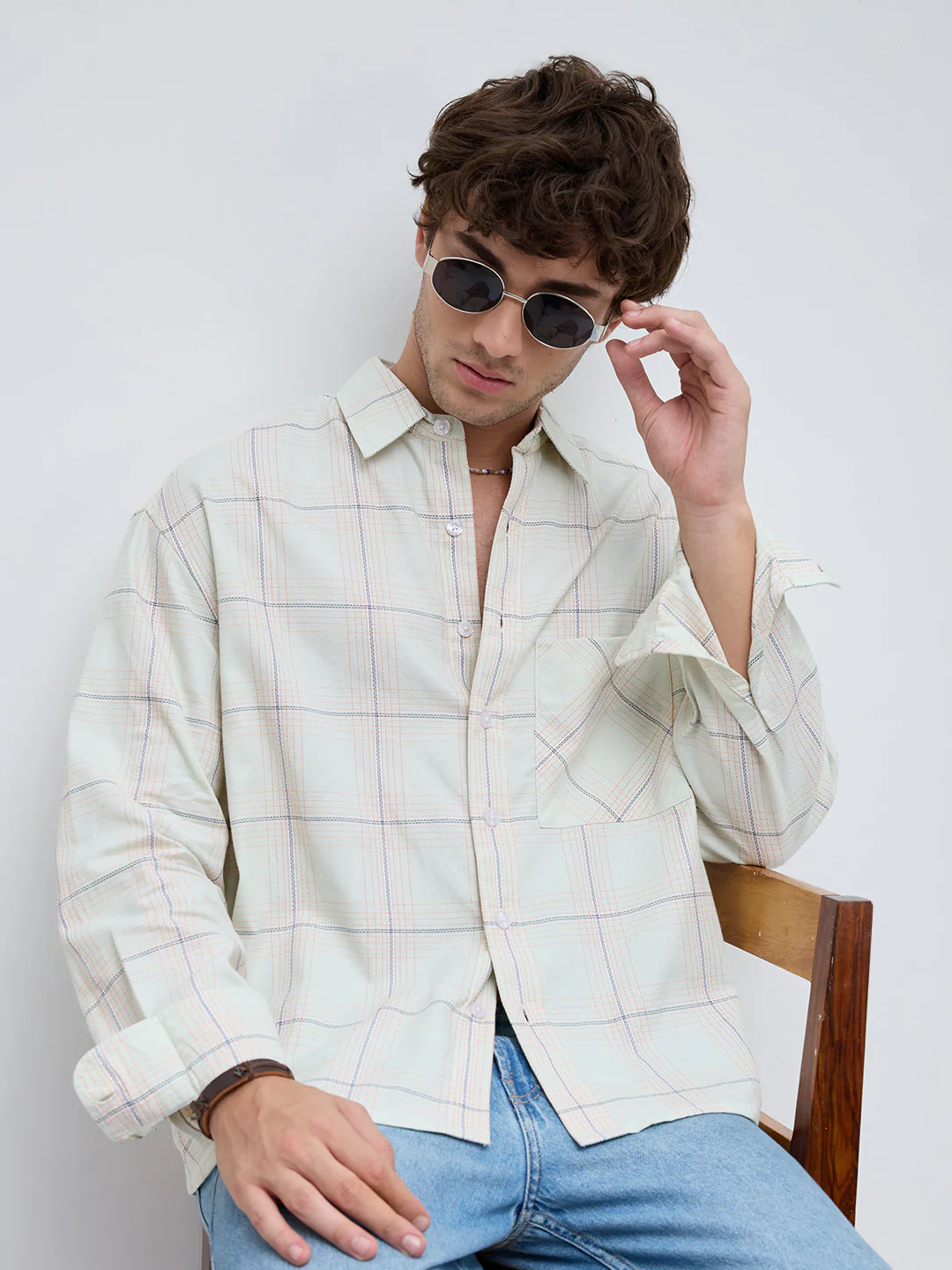 Pista Pop Tartan Boxy Fit Crop Shirt - Image 4