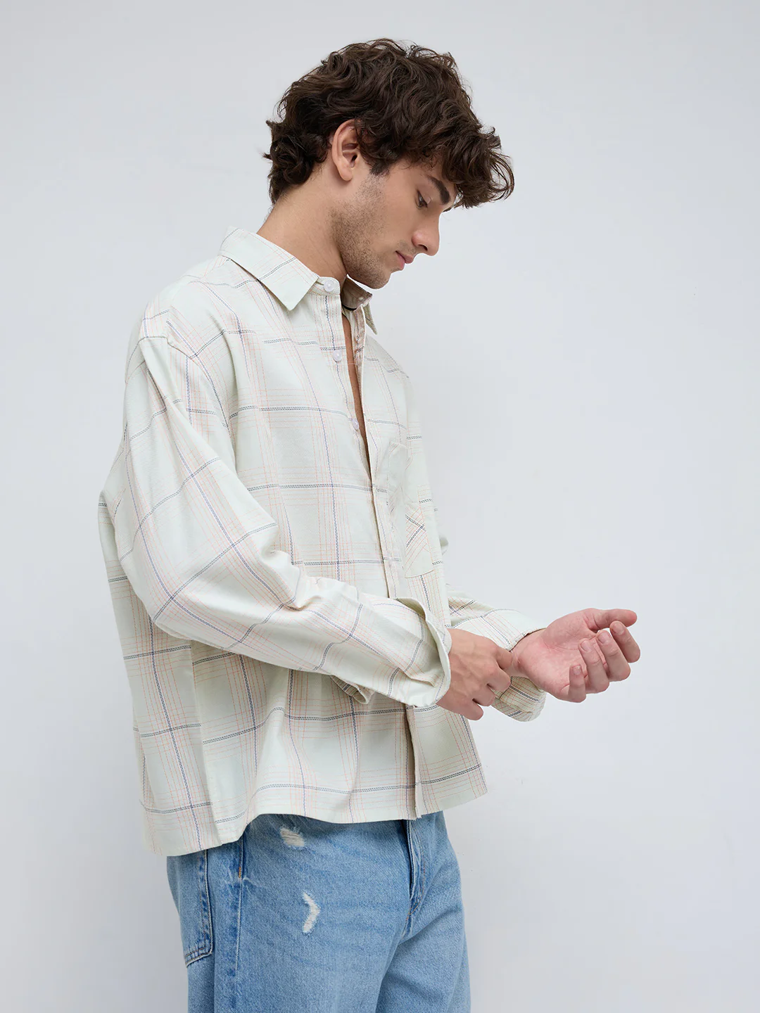 Pista Pop Tartan Boxy Fit Crop Shirt - Image 6
