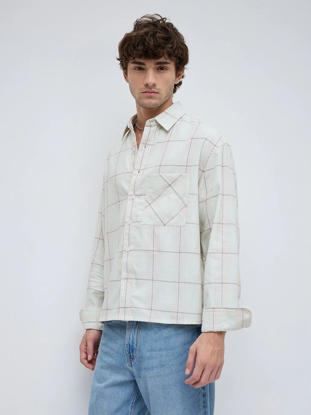 Pista Pop Tartan Boxy Fit Crop Shirt - Image 7
